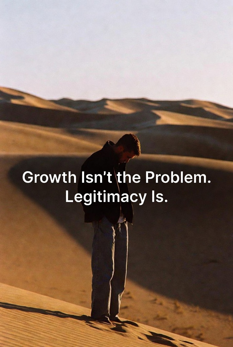 Growth Isn’t the Problem. Legitimacy Is.