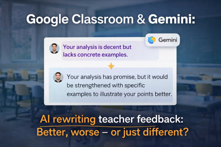 Google Classroom: Gemini rewrites teacher feedback — what it really means